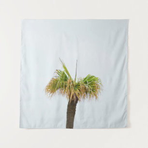 Photo of brown and green palm tree tapestry