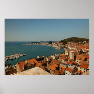 PHOTO OF BROWN ROOF HOUSES POSTER