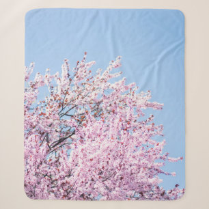 PHOTO OF CHERRY BLOSSOM TREE SHERPA BLANKET