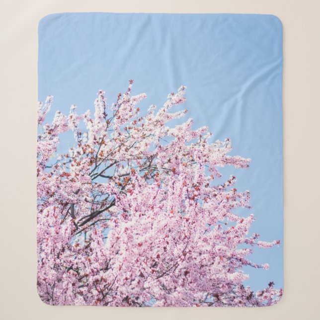 PHOTO OF CHERRY BLOSSOM TREE SHERPA BLANKET (Front)