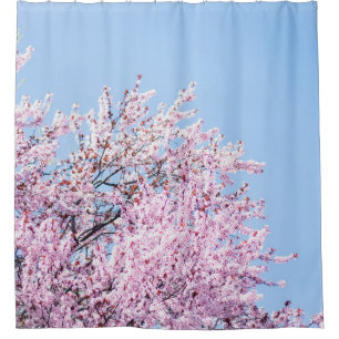 PHOTO OF CHERRY BLOSSOM TREE SHOWER CURTAIN