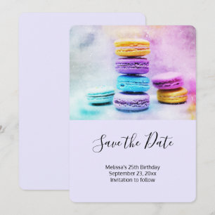 Photo of Colourful Macarons Save The Date