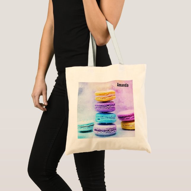 Photo of Colourful Macarons Tote Bag (Front (Product))