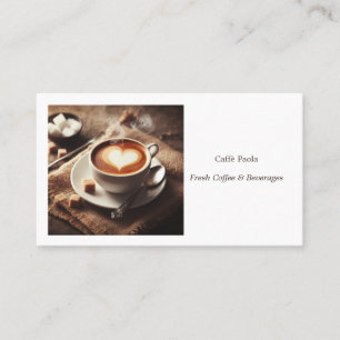 Photo of cup of coffee  business card