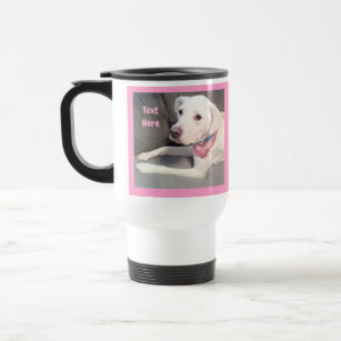 Photo of Cute White Labrador Mix Dog With Scarf Tr Travel Mug