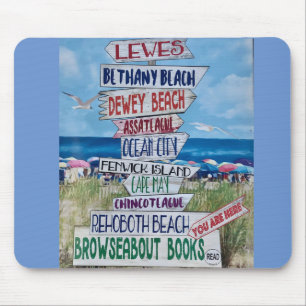 Photo of Delaware Beach sign mouse pad