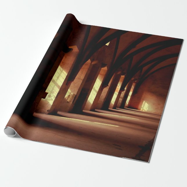 Photo of empty hallway wrapping paper (Unrolled)