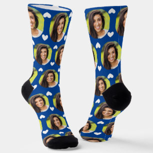 Photo of Girlfriend For Boyfriend Blue Cute Heart Socks