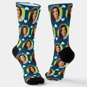 Photo of Girlfriend For Boyfriend Deep Blue Heart Socks