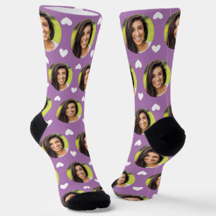 Photo of Girlfriend For Boyfriend Lavender Hearts Socks