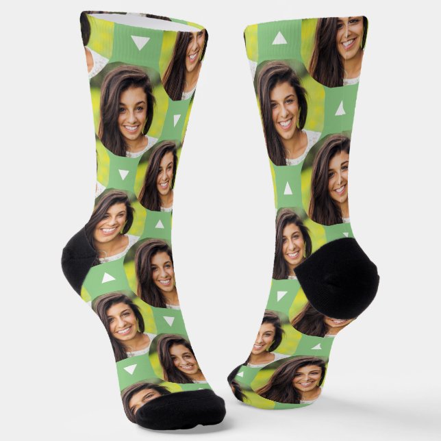 Photo of Girlfriend for Boyfriend Sage Green Socks (Angled)