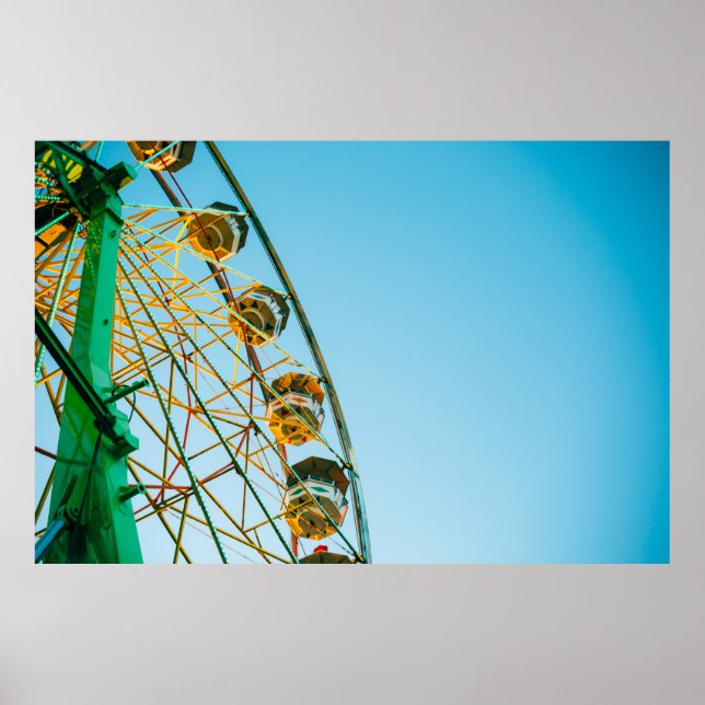 Photo of green Ferris wheel Poster (Front)