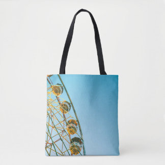 Photo of green Ferris wheel Tote Bag