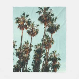 Photo of green palm trees fleece blanket