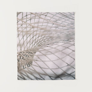 Photo of grey net tapestry