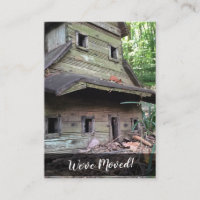 Photo of Huge Old Birdhouse "We've Moved" Card