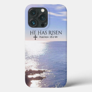 Photo of Ocean Christ has Risen Bible Verse Easter iPhone 13 Pro Case