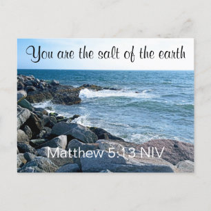 Photo of Ocean Salt of the Earth Bible Verse Postcard