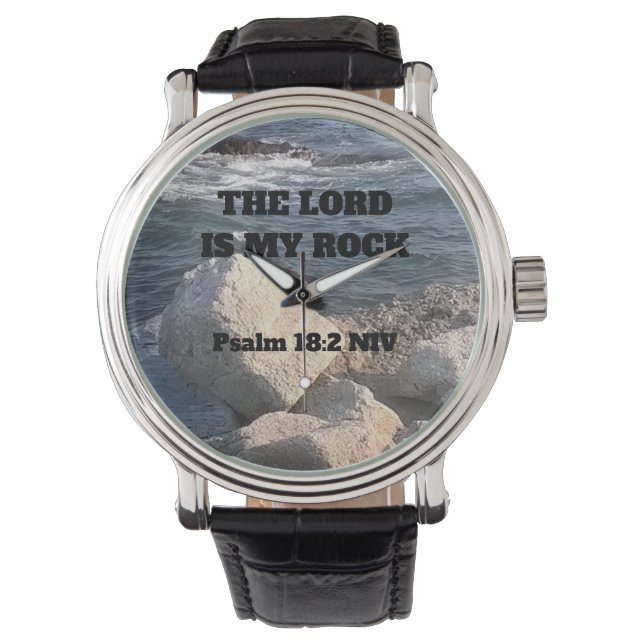Photo of Ocean The Lord is My Rock Bible Verse Wat Watch (Front)