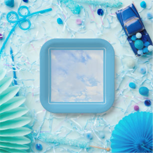 Photo of Peaceful Light Blue Sky Simple Paper Plate