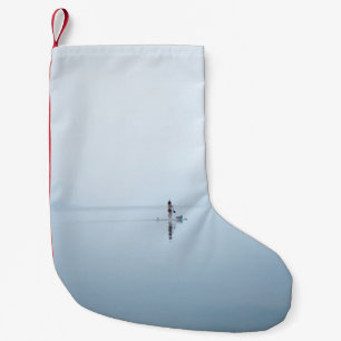 PHOTO OF PERSON ON CALM BODY OF WATER SMALL CHRISTMAS STOCKING