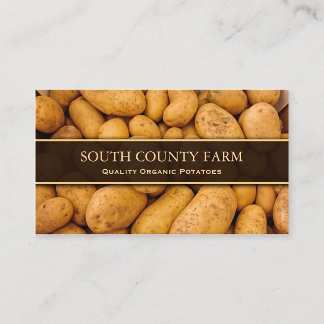 Photo of Potatoes - Potato Farm - Business Card (Front)