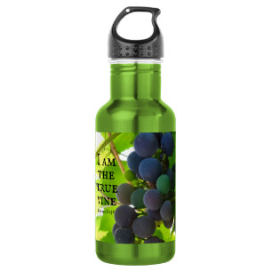 Photo of Purple Grapes Gospel of John Bible Verse 532 Ml Water Bottle