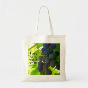 Photo of Purple Grapes Gospel of John Bible Verses Tote Bag