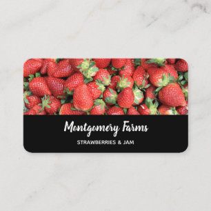 Photo of Red Juicy Strawberries Business Card
