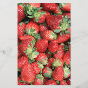 Photo of Red Juicy Strawberries Stationery
