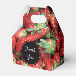 Photo of Red Juicy Strawberries Thank You Favour Box