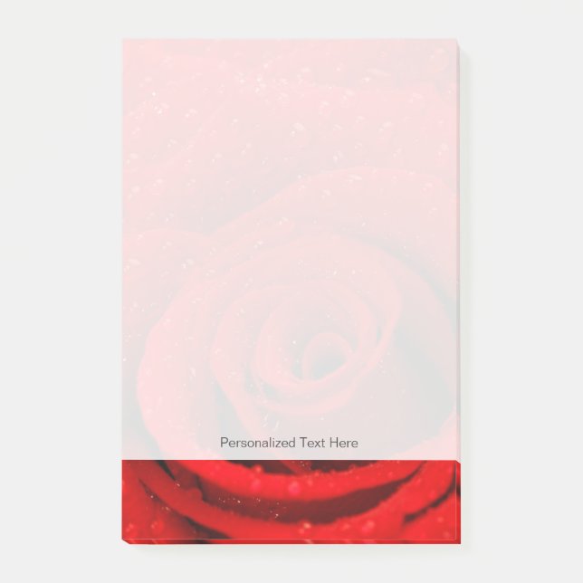 Photo of Red Rose Background Post-it Notes (Front)