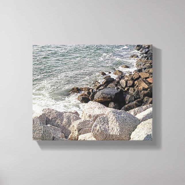 Photo of Rocky Ocean Shore Canvas Print (Front)