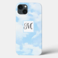 Photo of Soft Blue Sky Fancy Letter Single Initial