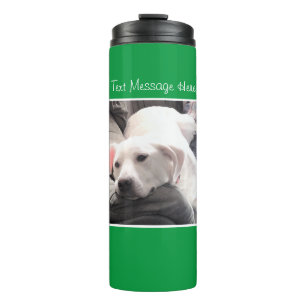 Photo of Tired Dog Resting Next to Best Friend Thermal Tumbler