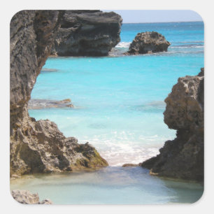 Photo of Tropical Island Coast & Sea Square Sticker