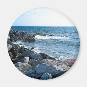 Photo of Wavy Atlantic Ocean Blue Magnet