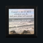 Photo of Wavy Ocean Shore Proverbs Bible Verse Sea Gift Box<br><div class="desc">This gift box features a beautiful photo of the Atlantic Ocean along with a Bible verse from the book of Proverbs.</div>