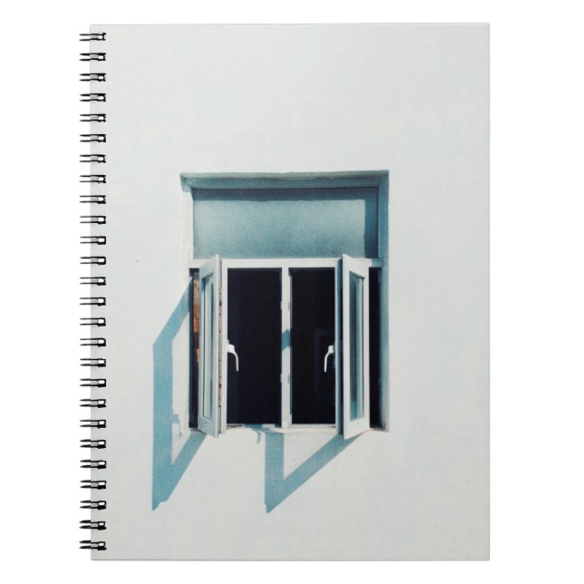 PHOTO OF WHITE GLASS PANEL WINDOW NOTEBOOK (Front)