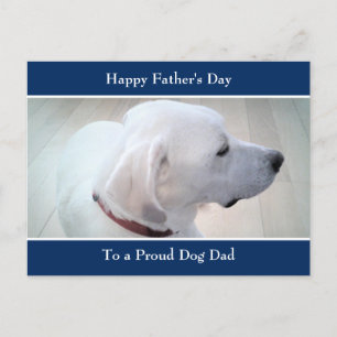 Photo of White Labrador Retriever Mix Cute Profile Holiday Postcard