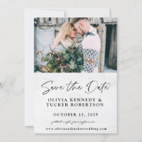 Photo on Wood Rustic Save the Date Invitation