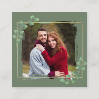 Photo Online QR Code Modern Minimalist Wedding Enclosure Card