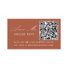 Photo Online RSVP QR Code Terracotta Wedding