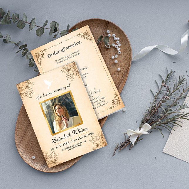 Photo Order of Service Funeral – In Loving Memory Programme (Photo Order of Service Funeral Program)