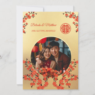 Photo Oriental Blossom Chinese Wedding Invitation