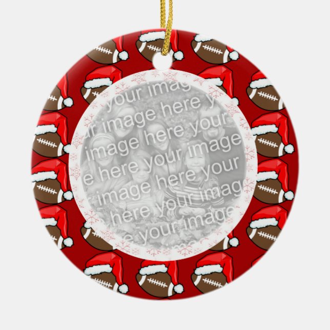 Photo Ornament - Christmas football (Front)