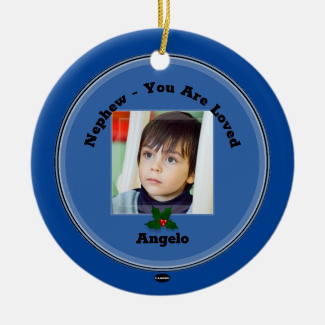 Photo Ornament with Mistletoe HAMbWG (Front)