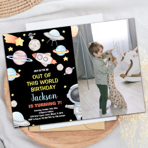 Photo Out of this world birthday Birthday Invitation