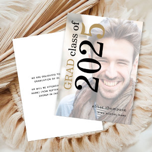 Photo Overlay Bold Typography 2023 Graduation Announcement