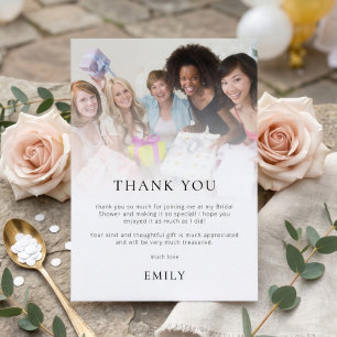 Photo Overlay Bridal Shower Thank You Card